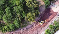 梁平虎城镇建绕场道路缓解交通压力 预计6月初完工